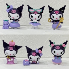 7*4.5*8.5cm 6pcs/set Sanrio Kuromi Cartoon Anime PVC Figure
