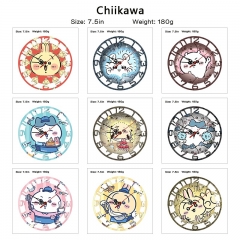 （带电池）chiikawa 14 动漫印花闹钟挂钟个性印花钟表