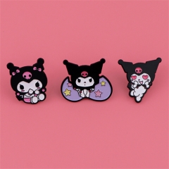3 Styles Sanrio Kuromi Anime Alloy Pin Brooch