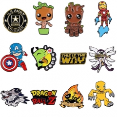 12 Styles Japanese Anime Alloy Pin Brooch