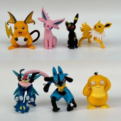 5.7-8.7cm 7pcs/set Pokemon Cartoon Anime PVC Figure