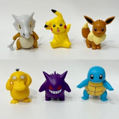 7.5cm 6pcs/set Pokemon Cartoon Anime PVC Figure