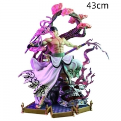 43cm海贼王动漫GK手办模型 天机燃风阎魔索隆和之国三刀流索隆手办