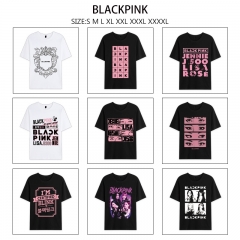 BLACKPINK动漫印花纯棉短袖T恤