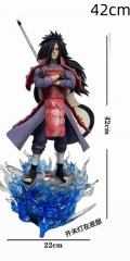 ( With Light)42cm GK Naruto Uchiha Madara Cartoon Anime PVC Figure