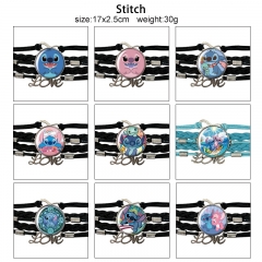 12 Styles Lilo & Stitch Cartoon Anime Bracelet Wristband