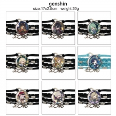 16 Styles Genshin Impact Cartoon Anime Bracelet Wristband
