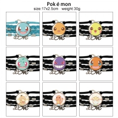18 Styles Pokemon Cartoon Anime Bracelet Wristband