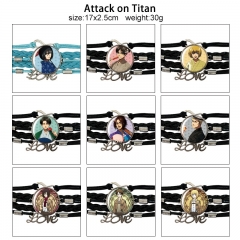 13 Styles Attack on Titan/Shingeki No Kyojin Cartoon Anime Bracelet Wristband