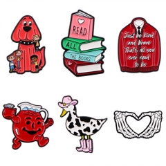 6 Styels Cartoon Characters Anime Alloy Pin Brooch