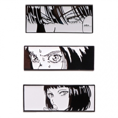 3 Styels Anime Character's Gaze Anime Alloy Pin Brooch