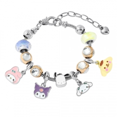 Sanrio Hello Kitty Kuromi Cartoon Anime Alloy Bracelet