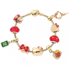 3 Sizes Sanrio Hello Kitty Cartoon Anime Alloy Bracelet