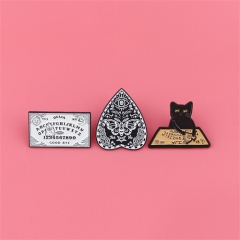 5 Styels Witch Cat Anime Alloy Pin Brooch