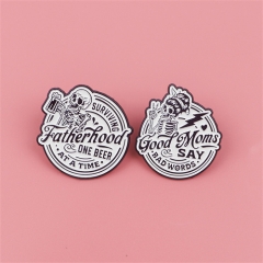 2 Styels Halloween Quotes Anime Alloy Pin Brooch