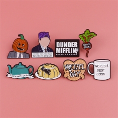 8 Styels Office Things Anime Alloy Pin Brooch