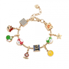 2 Styles Super Mario Bro Cartoon Anime Alloy Bracelet