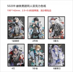 6 Styles Honkai: Star Rail Cartoon Anime Acrylic Bookmark