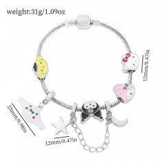 3 Sizes Sanrio Kuromi Cartoon Anime Alloy Bracelet