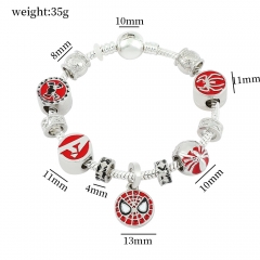 3 Sizes Marvel Comics Spider-Man Cartoon Anime Alloy Bracelet