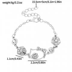 Sanrio Hello Kitty Cartoon Anime Alloy Bracelet