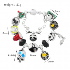 3 Sizes The Nightmare Before Christmas Cartoon Anime Alloy Bracelet
