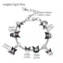 Sanrio Kuromi Cartoon Anime Alloy Bracelet