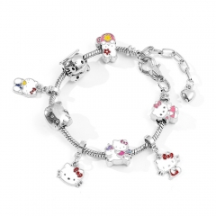 2 Styles Sanrio Hello Kitty Cartoon Anime Alloy Bracelet