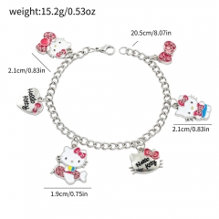 Sanrio Hello Kitty Cartoon Anime Alloy Bracelet