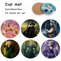 2 Styles 6PCS/SET Wicked Cartoon Ceramics Cup Mat Anime Coaster