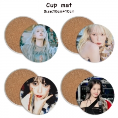 12 Styles IU Cartoon Ceramics Cup Mat Anime Coaster