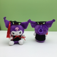 10pcs/set 12CM Sanrio Kuromi Anime Plush Toy Pendant