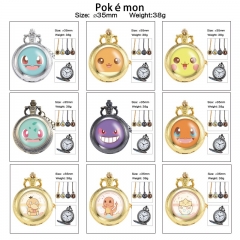 18 Styles Pokemon Cartoon Rotational Anime Small Necklace Pocket Watch
