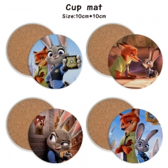 14 Styles Zootopia Cartoon Ceramics Cup Mat Anime Coaster