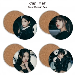 14 Styles K-POP IVE Cartoon Ceramics Cup Mat Anime Coaster