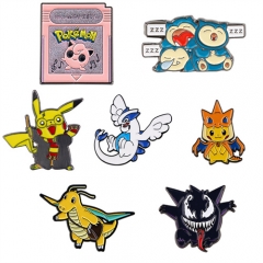 5 Styels Pokemon Anime Alloy Pin Brooch