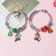 2 Styles Super Mario Bro Cartoon Anime Alloy Bracelet