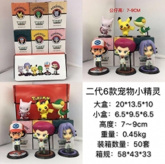 7-9CM 6PCS/SET Pokemon 3 Generation PVC Anime Figure Model Statue