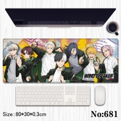 80*30*0.3cm 2 Styles Wind Breaker Cartoon Anime Mouse Pad