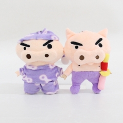 2 Styles 4Inch Crayon Shin-chan Buriburizaemon Cartoon Anime Plush Toy Pendant