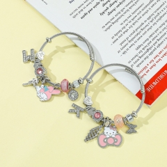 2 Styles Sanrio Hello Kitty My Melody Cartoon Anime Alloy Bracelet