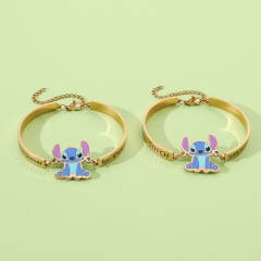 2 Styles Lilo & Stitch Cartoon Anime Alloy Bracelet