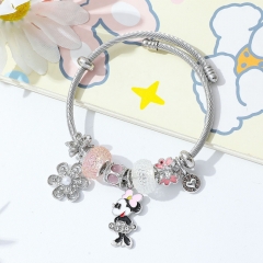 Mickey Minnie Mouse Cartoon Anime Alloy Bracelet