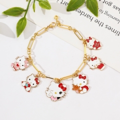 Sanrio Hello Kitty Cartoon Anime Alloy Bracelet