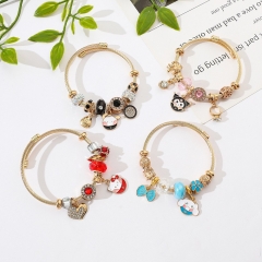 4 Styles Sanrio Hello Kitty Cartoon Anime Alloy Bracelet