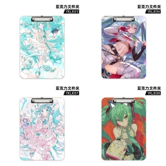 5 Styles Hatsune Miku Cartoon Character Anime Acrylic File Folder