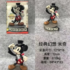 12CM Disney Mickey Mouse Cartoon Anime Figure Model Toy