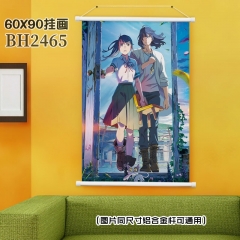 60*90CM 3 Styles Suzume Cartoon Wallscrolls Waterproof Anime Wall Scroll