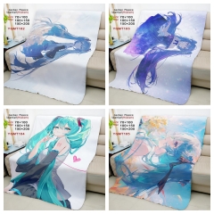 3 Sizes 5 Styles Hatsune Miku Cartoon Anime Blanket Fleece（Thicken）