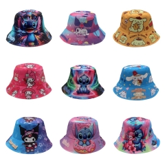 56cm 10 Styles Lilo & Stitch Cartoon Hat Cap Anime Fisherman's Hat